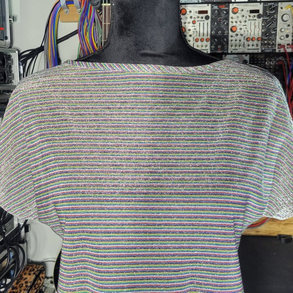 Vintage 70's Metallic Striped Shirt